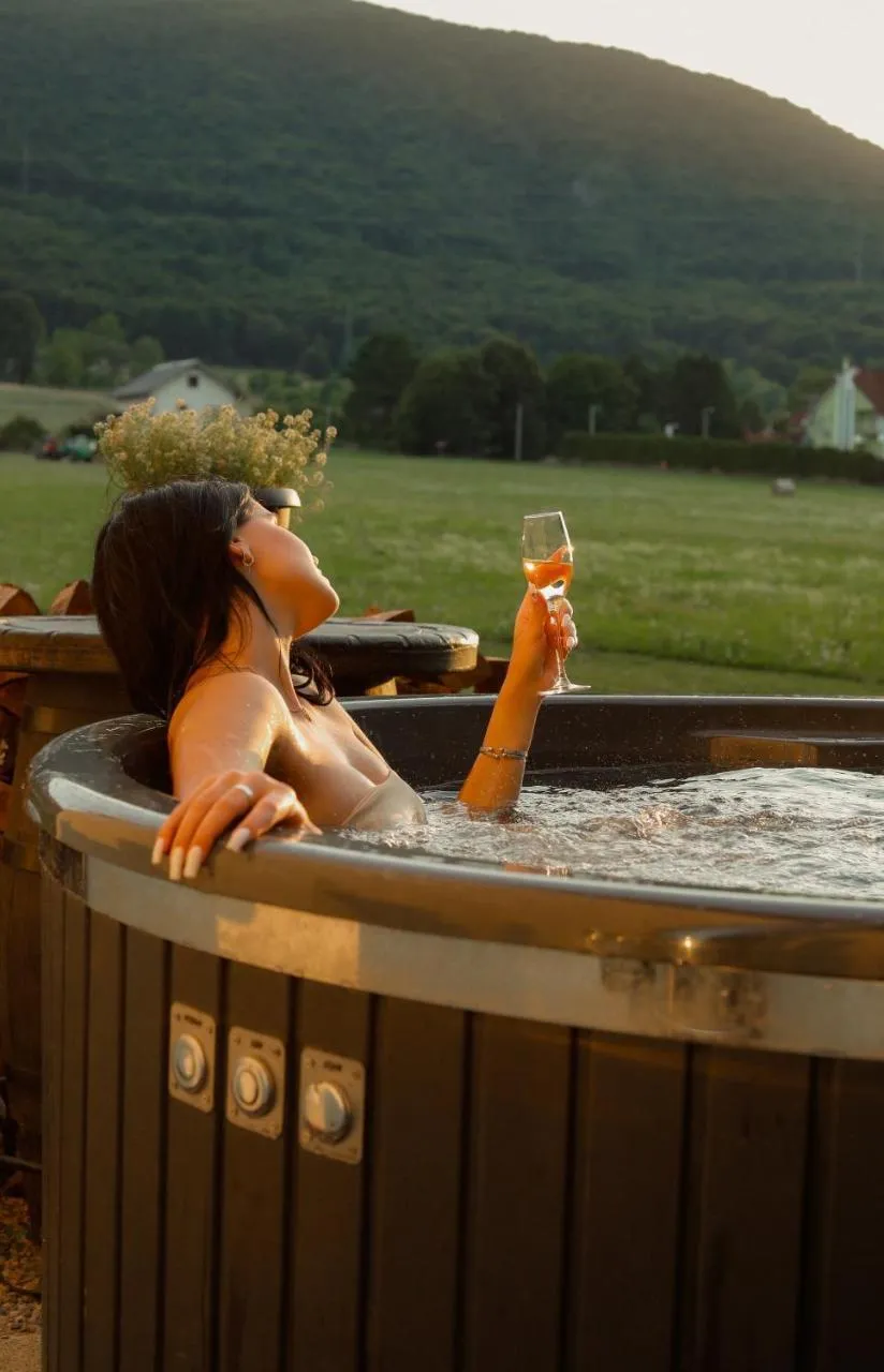 Hot tub in nature